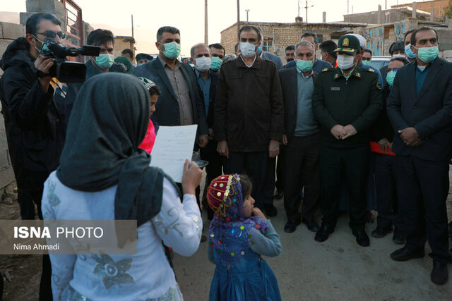 حضور استاندار چهارمحال و بختیاری در مناطق زلزلهزده کوهرنگ