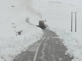 مسدود شدن راه ارتباطی ۵۶ روستا در کوهرنگ در پی بارش برف