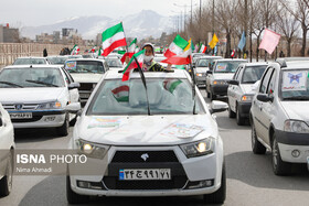 تجلی شور ملی در راهپیمایی خودرویی شهرکرد