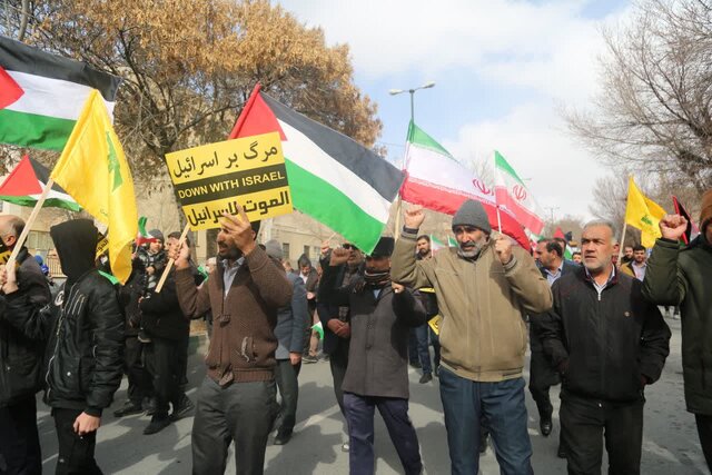 مردم چهارمحال و بختیاری جنایات استکبار جهانی علیه غزه را محکوم کردند
