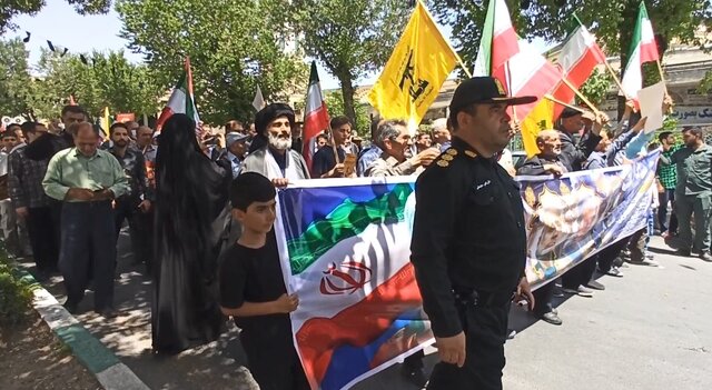 مردم شهرکرد حملات رژیم صهیونسیتی به نقاطی از کشور را محکوم کردند