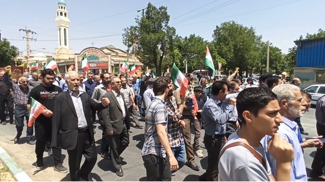 مردم شهرکرد حملات رژیم صهیونسیتی به نقاطی از کشور را محکوم کردند