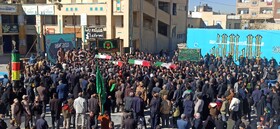 تشییع آلاله‌های بهشتی روی دستان مردم بام ایران+ ویدئو