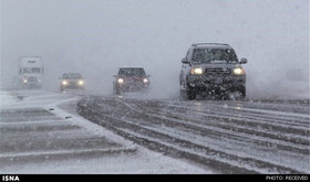 بارش برف در گردنه چری آغاز شد
