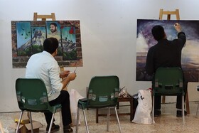 کارگاه‌ نقاشی «روایت یاران» در مسجد جامع شهرکرد برپا شد