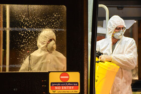 عملیات ضد عفونی کردن ناوگان اتوبوسرانی آذربایجان شرقی