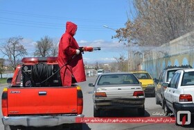 مرحله پنجم عملیات ضد عفونی معابر شهری تبریز اجرا شد