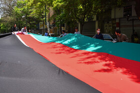 پرچم ۲۰۰ متری فلسطین در تبریز