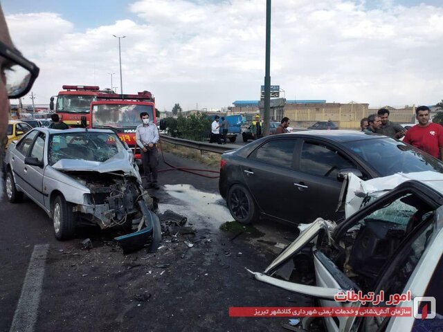 سانحه رانندگی در جاده "تبریز - آذر شهر" ۶ مصدوم برجای گذاشت