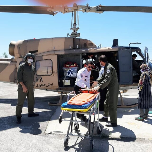 پرواز نجات بخش بالگرد اورژانس برای امداد رسانی به کودک ۳ ساله