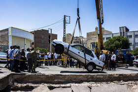 نشست زمین در مجاورت دانشگاه هنر تبریز 15