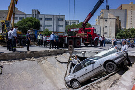 نشست زمین در مجاورت دانشگاه هنر تبریز 17