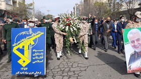 پیکر پاسدار شهید در کلیبر تشییع شد