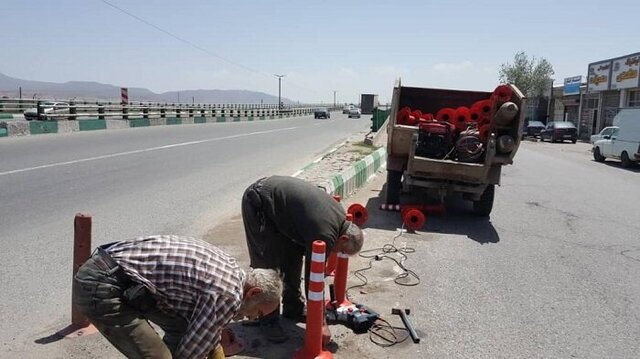 اجرای عملیات ایمن سازی جاده تبریز-صوفیان