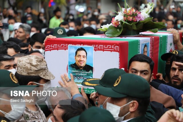 مراسم تشییع پیکر مطهر جانباز شهید مدافع حرم تبریزی برگزار شد