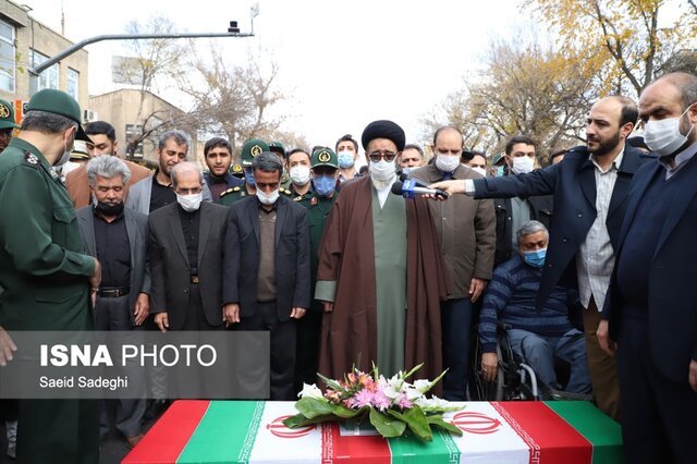 مراسم تشییع پیکر مطهر جانباز شهید مدافع حرم تبریزی برگزار شد