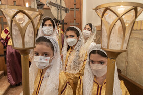 مراسم غسل تعمید در کلیسای مریم مقدس تبریز