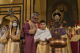 مراسم غسل تعمید در کلیسای مریم مقدس تبریز