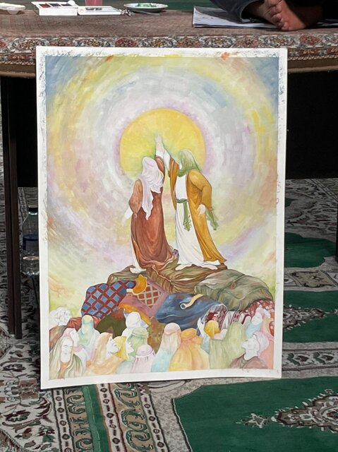 «پانگاری» هنرمند نگارگر تبریزی از واقعه غدیرخم