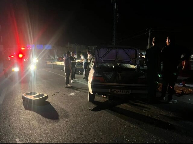 یک فوتی و ۲ مصدوم در حادثه رانندگی اتوبان پاسداران
