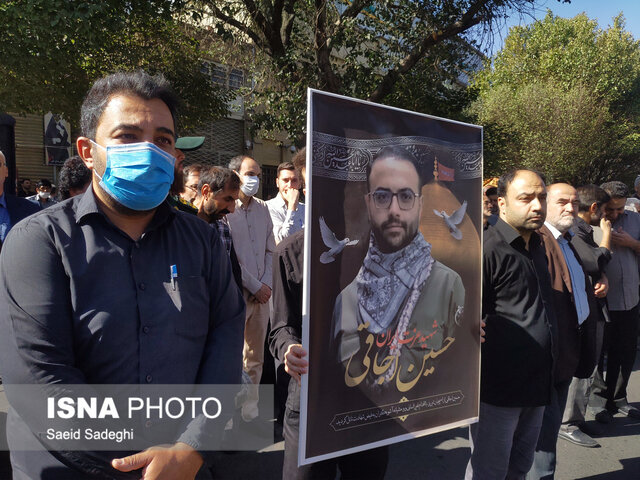 تشییع پیکر بسیجی «شهید حسین اوجاقی» در تبریز