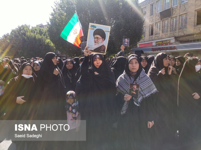 تشییع پیکر بسیجی «شهید حسین اوجاقی» در تبریز