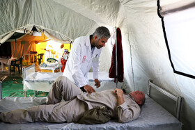 مانور اسکان درمان و تشکیل اردوگاه ۱۰۰۰ نفری هلال احمر شمال کشور در شهرستان هریس