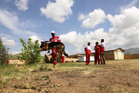 مانور اسکان درمان و تشکیل اردوگاه ۱۰۰۰ نفری هلال احمر شمال کشور در شهرستان هریس