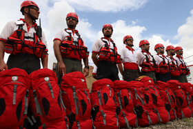 مانور اسکان درمان و تشکیل اردوگاه ۱۰۰۰ نفری هلال احمر شمال کشور در شهرستان هریس