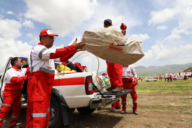 مانور اسکان درمان و تشکیل اردوگاه ۱۰۰۰ نفری هلال احمر شمال کشور در شهرستان هریس