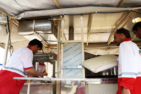 مانور اسکان درمان و تشکیل اردوگاه ۱۰۰۰ نفری هلال احمر شمال کشور در شهرستان هریس