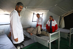 مانور اسکان درمان و تشکیل اردوگاه ۱۰۰۰ نفری هلال احمر شمال کشور در شهرستان هریس