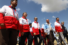 مانور اسکان درمان و تشکیل اردوگاه ۱۰۰۰ نفری هلال احمر شمال کشور در شهرستان هریس