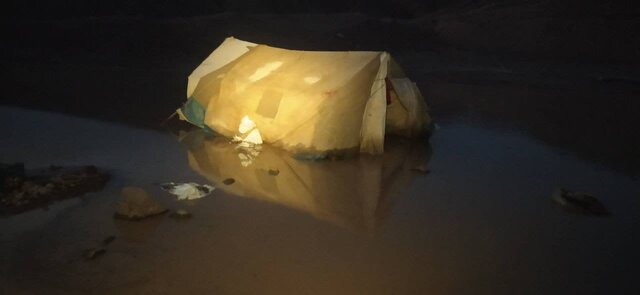 سیل در روستای شیرین بلاغ بستان آباد خسارت جانی نداشت