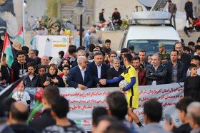 تجمع بزرگ مردم تبریز در حمایت از غزه