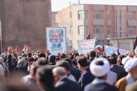 تجمع مردم تبریز در حمایت از مردم غزه
