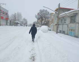 بارش شدید برف در شبانه روز گذشته در شهرستان اهر