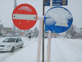 بارش شدید برف در شبانه روز گذشته در شهرستان اهر