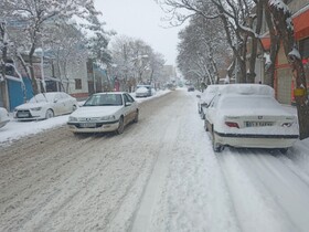 تشدید بارش برف در شهرستان اهر و منطقه ارسباران