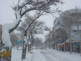 تشدید بارش برف در شهرستان اهر و منطقه ارسباران