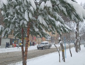 تشدید بارش برف در شهرستان اهر و منطقه ارسباران