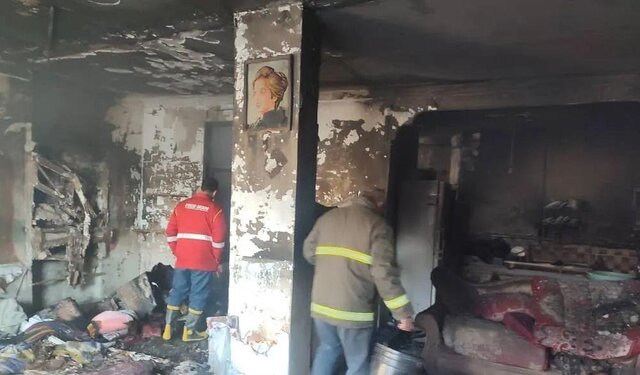 ۲ جان باخته بر اثر آتش سوزی منزل مسکونی در اهر