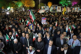 تجمع مردم تبریز در حمایت از عملیات وعده صادق