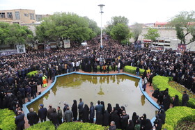 مراسم تشییع پیکر شهدای خدمت در تبریز