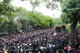 مراسم تشییع پیکر شهدای خدمت در تبریز