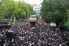 مراسم تشییع پیکر شهدای خدمت در تبریز