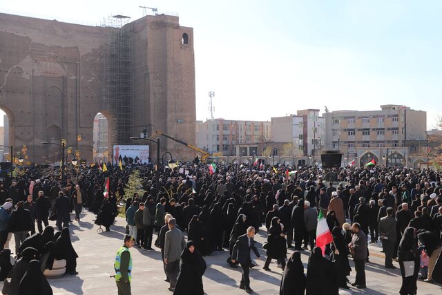 اعلام انزجار مردم تبریز از جنایتهای رژیم صهیونیستی