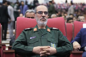 سردار اصغر عباسقلی‌زاده،فرمانده سپاه عاشورای آذربایجان شرقی در نخستین اجلاسیه ۴۳ شهید دانشجومعلم آذربایجان شرقی