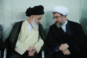 حجت السلام حسینی بوشهری نائب رئیس مجلس خبرگان رهبری، حجت السلام احمد مطهری اصل امام جمعه شهر تبریز در مراسم بزرگداشت سی و ششمین سالروز ارتحال امام(ره) در تبریز
