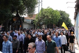 تجمع مردم تبریز در محکومیت تجاوز رژیم صهیونیستی به خاک ایران